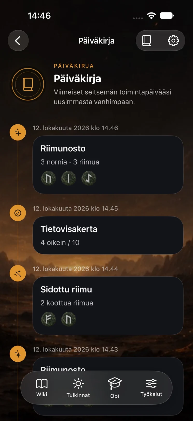 Päiväkirjasi polku