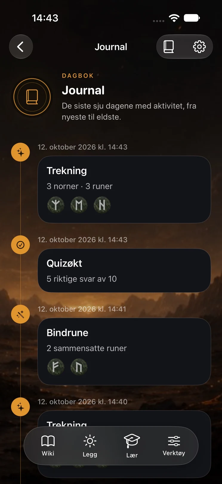 Tråden gjennom dagboken din