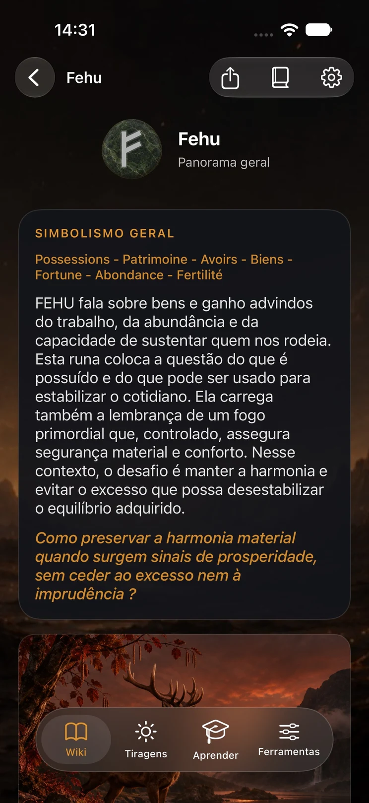 As runas, sinal por sinal