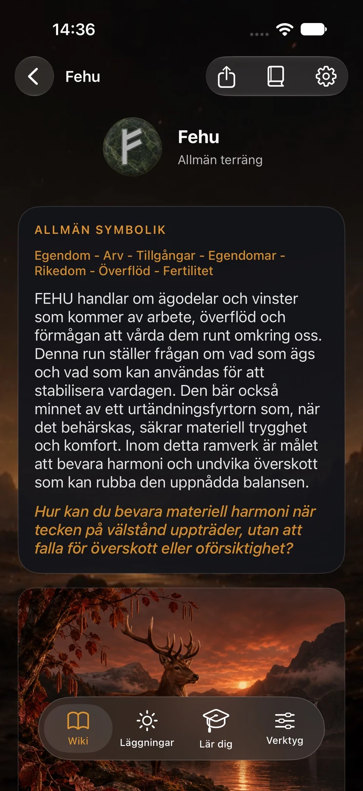 Runorna, tecken för tecken